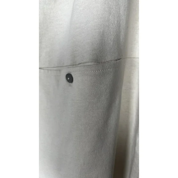 Free People Beach Size M Wide Leg Cream Paloma Slouchy Raw Hem Relax Pants - Picture 7 of 13